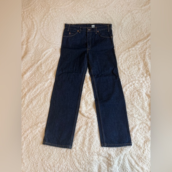 NWT VTG 90s Levi’s DEADSTOCK 505 Jeans 38X32 Orange Tab Straight Leg Blue - Picture 7 of 11